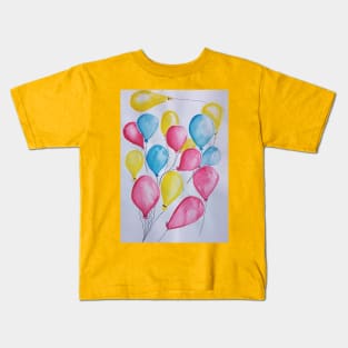 Balloons in primary colours. Kids T-Shirt